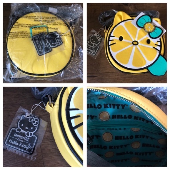 FREE SHIPPING! RARE HELLO KITTY-Loungefly (NWT) Lemon Crossbody Handbag - Picture 3 of 10